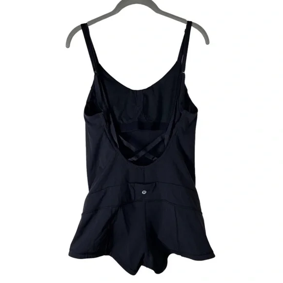 Lululemon Women's Minimalist Leotard Size 10 Black One Piece Dance Yoga - Picture 2 of 7